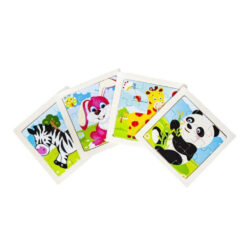 Set 4 Puzzle Incastre din lemn cu 9 piese, Animale