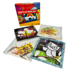 Set de Creatie cu hartie creponata si 4 planse colorate