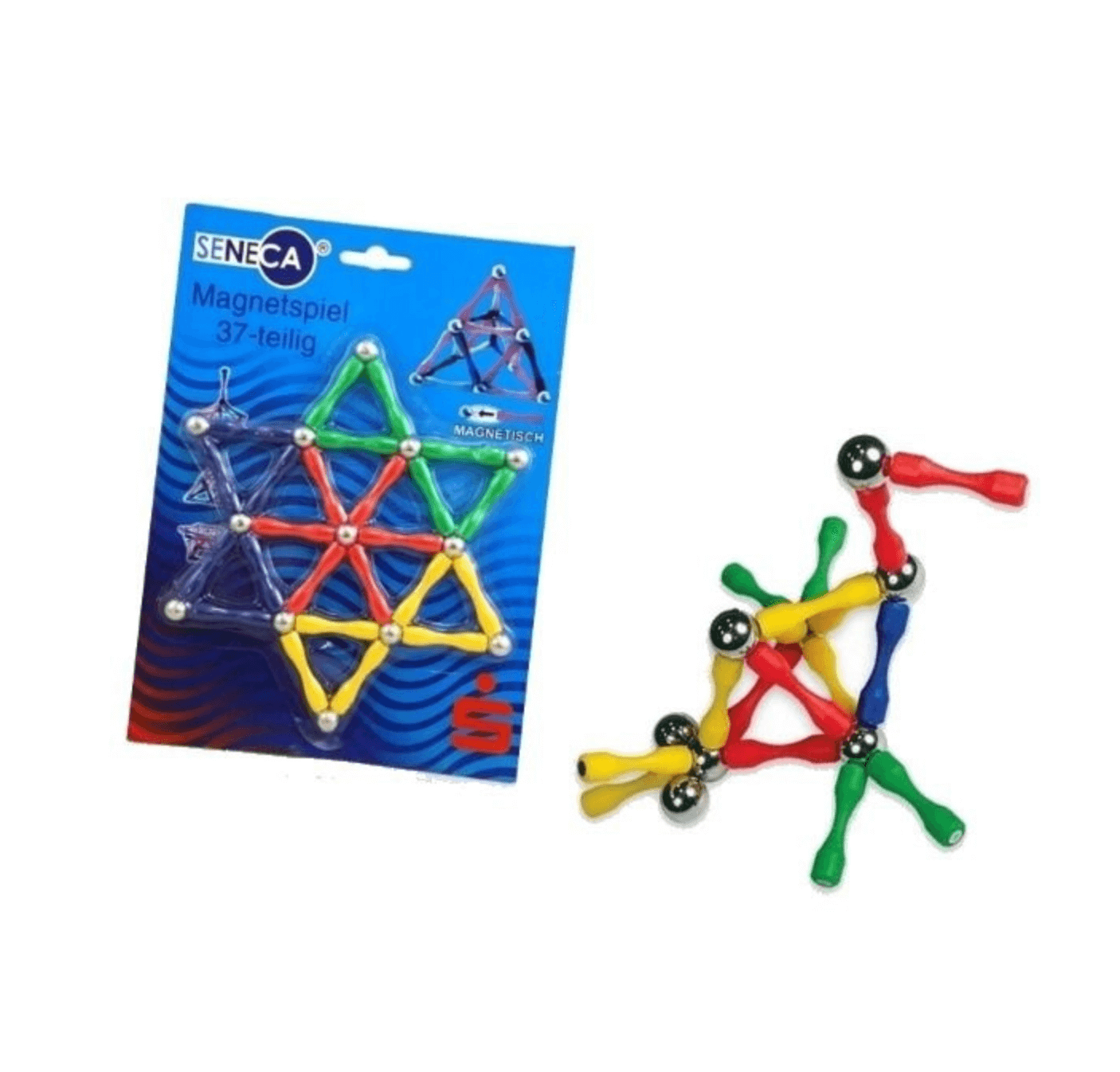 Set de constructie magnetic, 37 piese - Magnetspiel