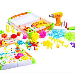 Set de constructie cu bormasina electrica, 181 piese