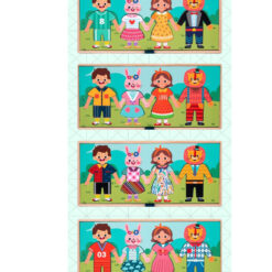 Imbraca Familia, joc educativ din lemn