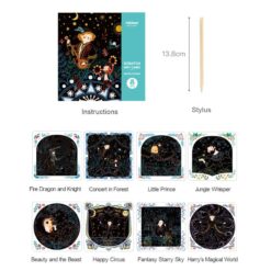 Joc creativ cu 8 planse de razuit, Mideer, Baieti