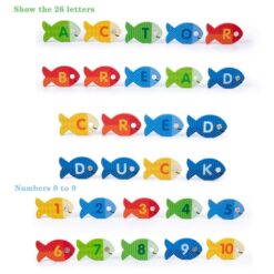 Joc magnetic de pescuit, Litere si cifre
