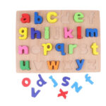 Puzzle lemn 3D - Alfabet cu litere mici