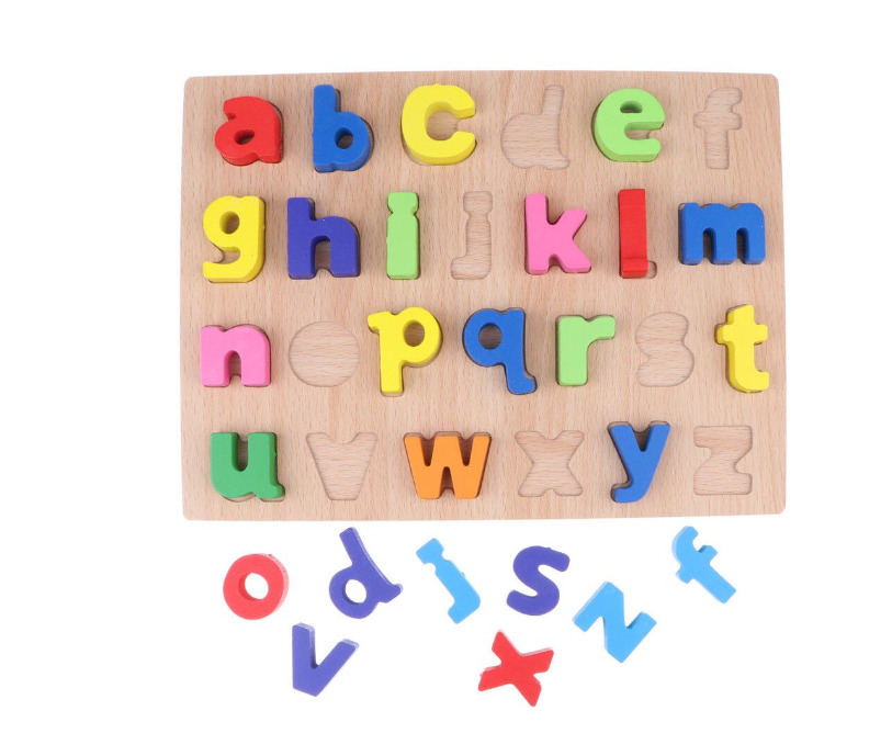 Puzzle educativ din lemn, alfabet 03
