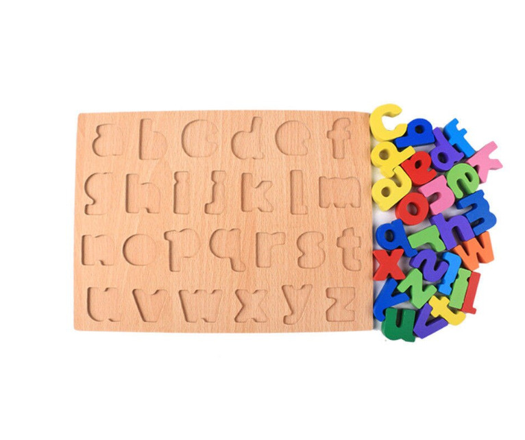 Puzzle educativ din lemn, alfabet 03
