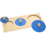 Puzzle incastru cu maner pentru invatare forme, 30 cm