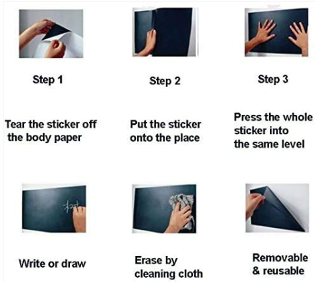 Autocolant, tabla de scris cu creta, 200x45 cm