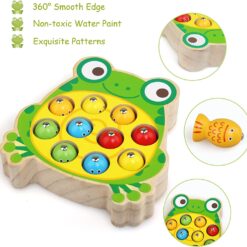 Joc magnetic de pescuit din lemn - Broscuta