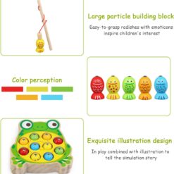 Joc magnetic de pescuit din lemn - Broscuta