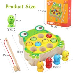Joc magnetic de pescuit din lemn - Broscuta