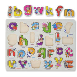 Puzzle incastru - Alfabet cu litere mici si asociere