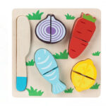 Puzzle incastru - Legume de feliat