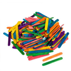 Set 200 de betisoare colorate din lemn, 5.5 cm