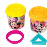 Set Plastilina 2 recipiente Minnie, capac cu matrita, 228 grame,3 ani +