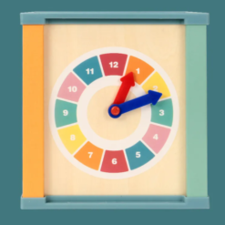 Cub Educativ de tip Montessori, din lemn, cu 5 in 1 activitati, 3 ani+