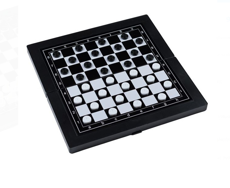 Joc de societate magnetic, 3 in 1, Sah, Dame, Table