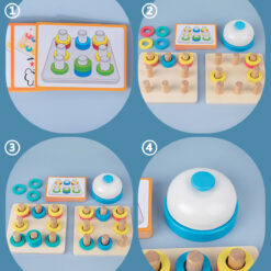 Joc de tip Montessori -Simetria Culorilor, 3 ani+