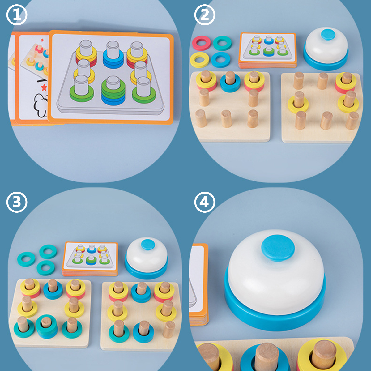 Joc de tip Montessori -Simetria Culorilor, 3 ani+