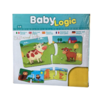 Set 16 Puzzle de asociere din 2 piese mari, Mama si Puiul