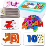 Puzzle educativ de asociere - alfabet si numere, 3 ani+