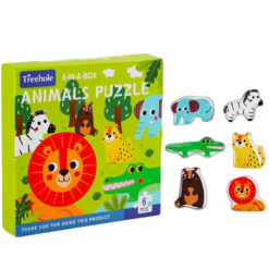 Set 6 puzzle-uri bebelusi din 6 piese mari,15 cm, Animale, 3 ani+ 01