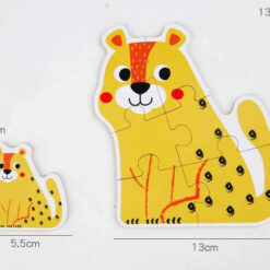 Set 6 puzzle-uri bebelusi din 6 piese mari,15 cm, Animale ferma, 3 ani+