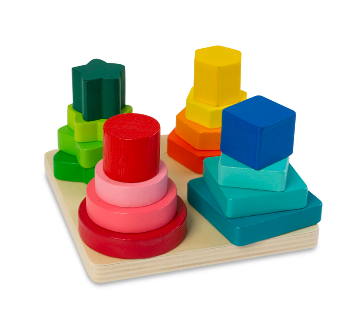 Sortator forme geometrice 4 coloane, 3 ani+