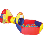 Loc de joaca pentru copii cu tunel,cort si 80 de mingii 195x100