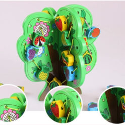 Joc Montessori, Pomul cu fructe, snuruit si insirat, 3 ani