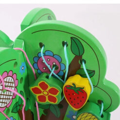 Joc Montessori, Pomul cu fructe, snuruit si insirat, 3 ani