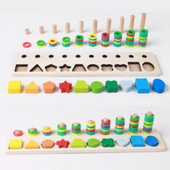 Joc logaritmic - Aritmetica si sortare forme geometrice, 3 ani+ 06