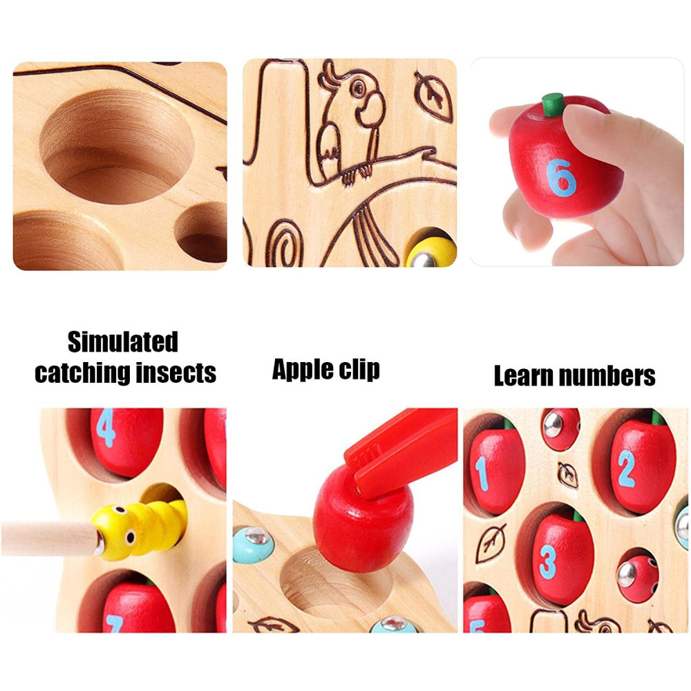 Joc magnetic si de indemanare, Pom si insecte, 3 ani - imagine 7