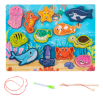 Joc multifunctional, joc magnetic, snuruit, desenat - Animale Marine