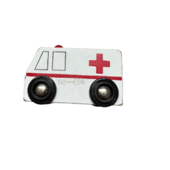 Set 2 masinute din lemn, 7 cm