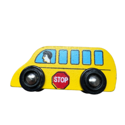 Set 2 masinute din lemn, 7 cm