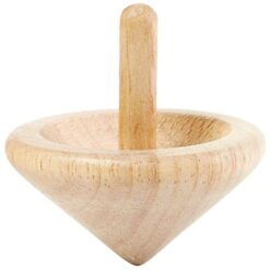 Set 4 titirezi din lemn pentru copii, 3 ani+