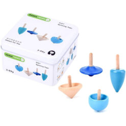 Set 4 titirezi din lemn pentru copii, 3 ani+