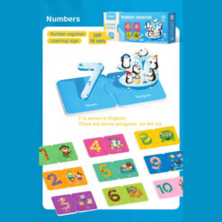 Set Puzzle de asociere cu 2 piese, Numere, Mideer, 18 luni+