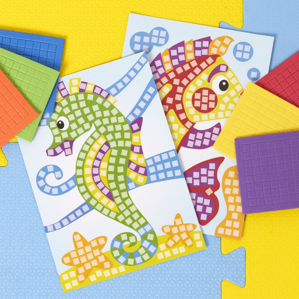 Joc creativ autocolante din spuma, Mosaic, 3 ani+