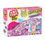 Joc creativ cu nisip kinetic, 650 grame, Art Craft, Unicorn, 3 ani+