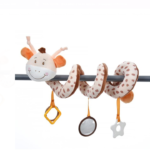 Jucarie zornaitoare de plus pentru patut si carucior -Girafa