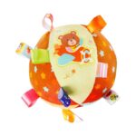 Minge moale si senzoriala pentru bebelusi, 15 cm, Portocaliu