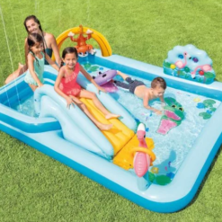 Piscina pentru copii cu Tobogan si Fantana, 257 x 216 x 84 cm