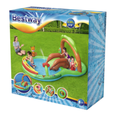 Piscina pentru copii cu Tobogan si Fantana, 295 x 199 x 130 cm