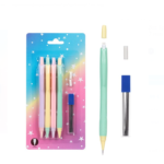 Set 4 Creione mecanice 0,7 mm cu mina de schimb si radiera