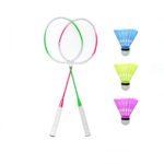 Set Rachete Badminton pentru copii cu 3 mingi, 66 cm