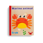 Carte Puzzle din lemn - Animale marine, 3 ani