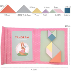 Carte magnetica tip tangram cu 7 piese, 96 modele, 3 ani