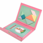 Carte magnetica tip tangram cu 7 piese, 96 modele, 3 ani